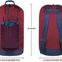 Dalykate Backpack Laundry Bag, Laundry Backpack with Shoulder Straps and Mesh Pocket Durable Nylon Clothes Hamper Bag with Drawstring Closure Red, 13 * 29 inches