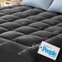 Niagara Sleep Solution Ultra Soft King Size Mattress Topper - Viscose Made from Bamboo Pillow Top Mattress Pad for Back Pain Relief - Naturally Cooling for Hot Sleepers, Dark Gray