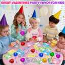 Valentines Day Gifts for Kids with Heart Stress Balls, 24 Packs Valentines Day Cards for Kids School Stress Relief Squeeze Toys for Boys Girls Valentine Classroom Exchange Party Favors