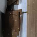 Modern Paneled-Wood Pedestal Base Round Top Dining Table, Brown