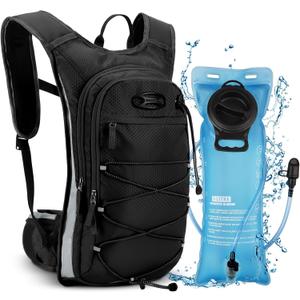 NOOLA Hydration Backpack, Insulated Hiking Water Backpack with 3L TPU Water Bladder for Men Women, Running Hydration Pack Hydro Daypack for Hiking, Trail, Running, Marathons Race, Cycling (Black)