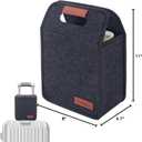 Portable Drink Holder - Foldable Travel Carrier with Reusable Insulated Cofee Cup, 2 Cup Holder, Free Your Hands (Dark Gray)