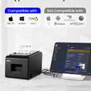 vretti Thermal Receipt Printer, 3'1/8 80mm Direct Thermal Printer with USB Serial LAN Port - Kitchen POS Printer ESC/POS Command Support Cash Drawer