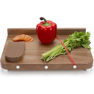 Adaptive One Handed Cutting Board with Peeler,Bread Stops & Steel Spikes - Handicap Kitchen Tools - Perfect for Amputees,Stroke Victims,Elderly - Handicapped Kitchen Board