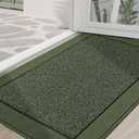 BEQHAUSE Indoor Door Mat 36" x 60", Dirt Trapper Door Mats Non-Slip Entryway Rugs Washable, Resist Dirt Absorbent Welcome Mat, Low Profile Floor Mats for Front Back Door and Entryway, Green