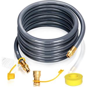 3/4" Natural Gas Hose for Generator, 50FT 3/4" ID Natural Gas Hose with Quick Connect for NG/LP Propane Appliances, Grill,Patio Heaters,Generators, Indoors & Outdoors CSA Certified
