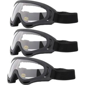 Ski Goggles, 3 Pack Snow Goggles for Men, Women, Kids & Youth, UV400 Protection for Skiing & Snowboarding (One Size, 3 Pieces Transparent)