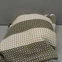 OJIA Striped Outdoor Area Rug 4'x6' Washable Patio Rugs Cotton Woven Living Room Rug Farmhouse Indoor Outdoor Rugs Large Floor Carpet for Courtyard/Bedroom/Entryway (Green/White/Tan)