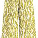 PRETTYGARDEN Women's 2025 Summer Flowy Wide Leg Palazzo Pants Dressy Casual Elastic High Waisted Pockets Boho Beach Trousers (Floral White Green,XX-Large) (XXL)