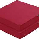 Outdoor Chair Cushions 19 x 19 Inch Waterproof Patio Chair Cushions with Tie 5 Year Color Fastness Thick Outdoor Seat Cushion for Garden Lawn Patio Furniture Burgundy Red Set of 2 (19*19*3 Inch (Square))