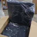 Shintenchi Futon Sofa Bed, Velvet Foldable Couch Reclining Sleeper w/Removable Armrests, Upholstered Loveseat w/Folding Cup Holders for Home, Office, Black