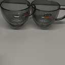 ecooe Black Double Walled Glass Coffee Mug 12 oz Latte Cappuccino Cups Set of 2 Coffee Cups with Handle, Heat Resistant Double Wall Glass Cup for Tea Milk Juice Ice Cream, Birthday Gifts for Mum Dad