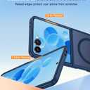 FNTCASE for Samsung-Galaxy Z-Flip-7 Magnetic Case:Translucent Matte Textured Military Grade Drop Protection Phone Cover - Durable Rugged Shockproof Protective Bumper Cases