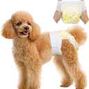 Pet Soft Disposable Dog Diapers Female, Pull Up Doggie Diapers for Female Dogs, 360Stretchy Waist Puppy Diapers, Super Absorbent Doggy Diaper Leak Proof Design for Dogs in Heat (Large, Count, 20.0)