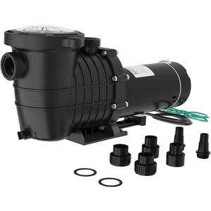 Garvee Swimming Pool Pump 1100W/270W 1.5HP/0.36HP Dual Speed 220V Pumps with Strainer Basket for Above-Ground/In-ground, 6000 GPH Max. Flow