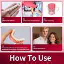DIY Dentures Kit: Full Set of Upper & Lower Fake Teeth for At-Home Smile Change Comfort Fit for Everyday Use & Emergency Replacement (Universal Sizing)-5