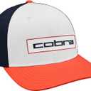 Cobra Mens Cobra Tour Tech Cap (One Size, Strong Red/White/Deep Navy)