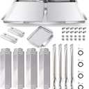 Grill Grease Tray Replacement Parts for Nexgrill 4 Burner 720-0830H, 720-0783E, 720-0888, 720-0888N, 720-0830A, Adjustable 24''-30'' Gas Grill Drip Pan, Heat Plates Shield, Burner Tubes and Igniters.