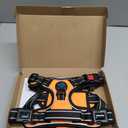 PHOEPET No Pull Dog Harness Medium Reflective Front Clip Vest with Handle,Adjustable 2 Metal Rings 3 Buckles, Easy to Put on & Take Off (M, Orange)