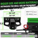 Upgraded Zero Turn Lawn Mower Hitch with 2" Receiver, 6mm Thicker Heavy Duty Steel Bolt On Trailer Hitch Receivers, Compatible with Many Models Lawn Mower, Tractor, Trailer, Golf Cart, ATV Etc.