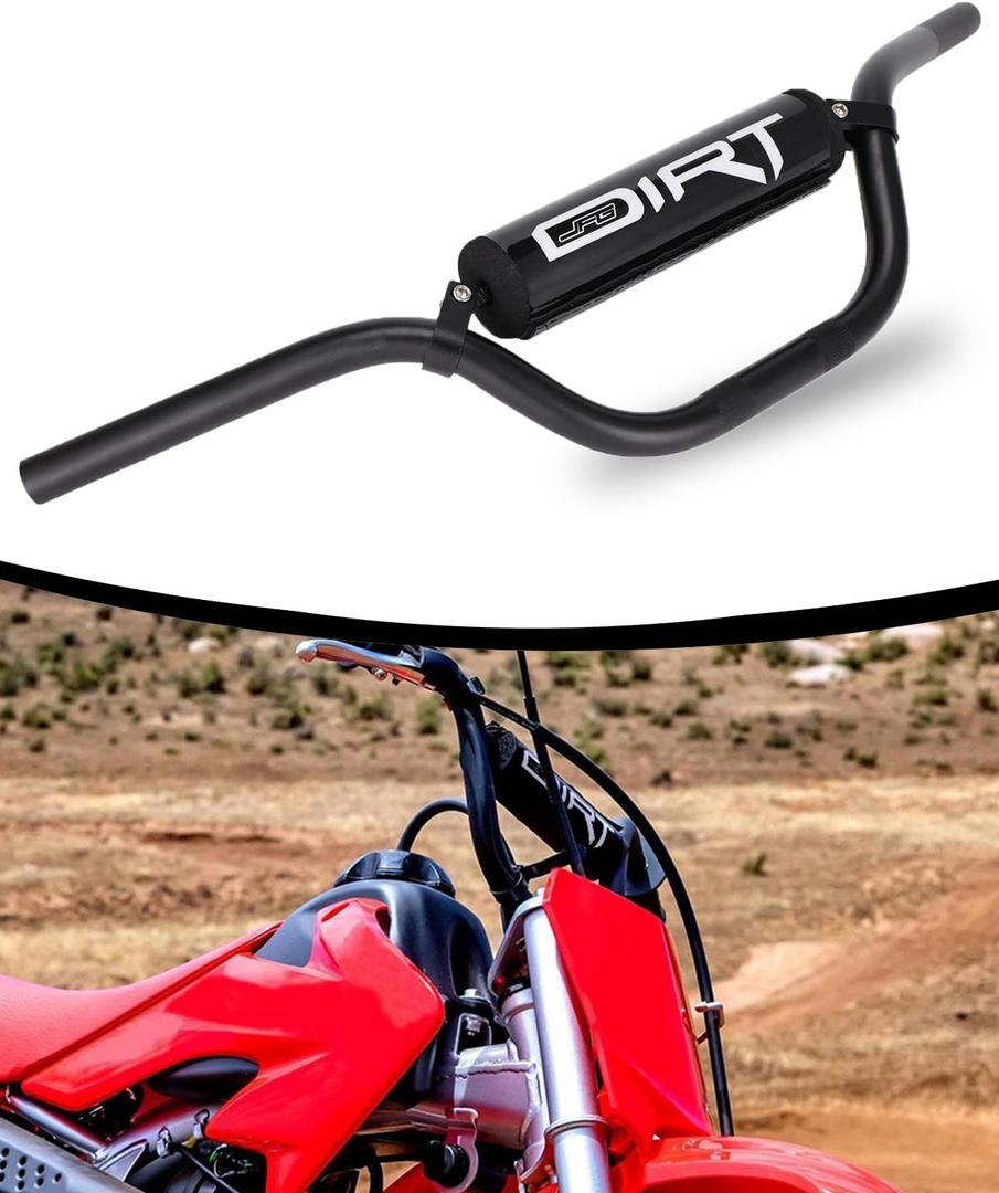 JFG RACING 7/8" 22mm Dirt Bike Handlebar Kit for MX650/500/350, Tuttio Soleil01, 49-144cc XR CRF KLX TRX TaoTao And Most Pit Bike Mini Bike ATV, BLACK