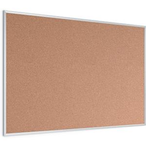 U Brands Cork Bulletin Board, 48" x 72" Inches, Silver Aluminum Frame (023U00-01)