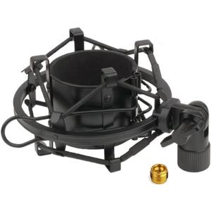 Black Universal Microphone Shock Mount for Large Diameter Diameter 48-51mm Condenser Microphone Metal Construction