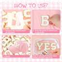 Self-Adhesive Chenille Letters Patches, 26PCS White Letter Stickers on Patches Varsity Letter Patches for Clothing Jackets Backpacks Hats Repair Alphabet Embroidered Applique