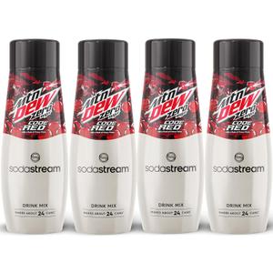 SodaStream MTN Dew Code Red Zero Sugar Drink Mix (440ml, Pack of 4) (288 Fl Oz (Pack of 4))