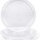 4 Pack 16 17 18 19 20 21 22 in Clear Plastic Plant Saucers for Indoors, Durable Plant Trays for Pots and Plant Water Catcher Tray with No Holes, Reusable Plastic Trays for Plants (19''-4Pack)