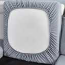Stretch Water-Repellent Sofa Seat Cushion Covers High Stretch Fabric Couch Seat Slipcover Waterproof Sofa Cushion Cover (Light Grey,Large 1-Seater)