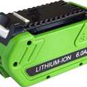 GreenWorks 40V Replacement Battery 6.0Ah GreenWorks 29462 29472 29252 20202 22262 25312 25322 20642 22272 27062 21242 G-Max Cordless Power Tools Battery Packs