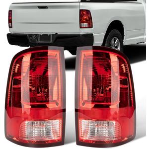 Tail Lights Fit Dodge Ram 1500 2500 3500 2009 2010 2011 2012 2013 2014 2015 2016 2017 2018 Rear Brake Back Up Cover Taillights Lens Assembly Left Driver Right Paeenger Side (Lamp Included) (2009-2018)