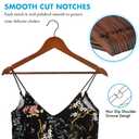 JS HANGER Wooden Hangers 20 Pack - Durable & Slim Coat Hanger - Suit Hanger with 360-Degree Rotatable Hook - Wood Hangers with Shoulder Grooves
