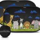 CARAMAZ Car Window Shade for Baby with Certified UV-Protection 2 Pack - 20"x12" (Animals)