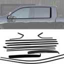 Stainless Steel Window Trim Chrome Delete for Silverado 2500HD 3500HD Crew Cab 2020-2026 Black Window Trim Blackout Kit