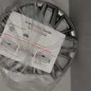 15-Inch ABS Hubcaps with Steel Rings & Adjusters, Patented Design, Universal Fit, Set of 4 Wheel Covers (Gunmetal Grey)