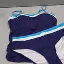 Daci Bandeau Tankini Swimsuits for Women - Two Piece Ruched Tummy Control Bathing Suit Strapless Swimwear with Bottomv, XL