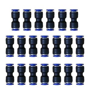 6mm OD Pneumatic quick Connector Push to Connect fittings Straight Union/Coupler (Pack of 20)