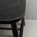 Black Windsor Dining Chairs Armless Spindle Back Solid Rubber Wood Set of 1