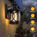 2-Pack Outdoor Wall Lights, Porch Lights, Waterproof Outdoor Wall Sconce, Exterior Light Fixture Matte Black with Clear Glass Shade for Garage Patio Front Door Balcony, 12in.