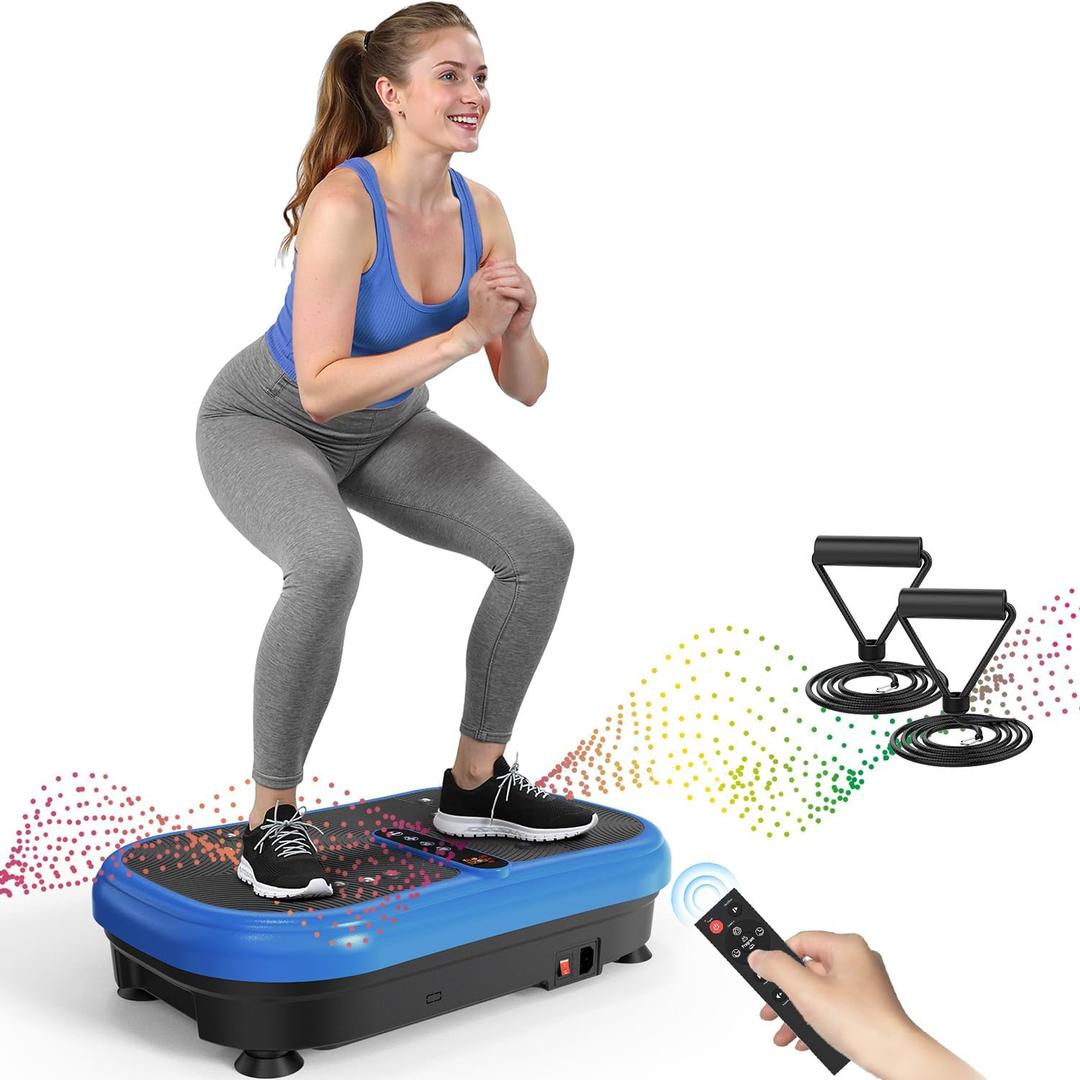 AXV Vibration Plate Fitness Platform Exercise Machine Vibrating Shaking Full Body Shaker Workout Vibrate Stand Shake Board Sport for Weight Loss Fat Burner for Gym Home Office