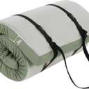 MABOZOO 2 Inch Thick Yoga Mat, 72''x24'x2" Foldable Extra Thick Exercise Mat Gymnastics Mat with PU Leather, Padded Yoga Mat Fitness Mat for Yoga, Pilates, Stretching (Green)