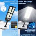 Solar Lights Outdoor Waterproof,Bright 6500K LED Motion Light with Remote Control,Waterproof IP65 Commercial Large Street Lights Dusk to Dawn,Easy to Install for Outside Parking Lot & Driveway,1 Pack