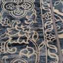 KUTA Vintage Washable Rug Runners 3x10, Blue Non-Slip Kitchen Hallway Long Rugs 10ft with Rubber Backing, Printed Modern Soft Carpet for Entryway Indoor Dining Room (3' x 10' (Runner), Blue Floral)