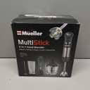 Mueller Multistick 5-in-1 Immersion Blender Handheld,12 Speed Hand Mixer-Turbo Boost,Heaviest Duty Copper Motor,Titanium reinforced Blades Hand Blender,Milk Frother Wand,Whisk,Beaker,Chopper,Grey 