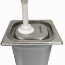 VITASUNHOW Condiment Pump Station, Sauce Dispenser Pump Seasoning Condiment Squeeze Pump Container with Base Removable Tanks,for Casual Fast Food, Western Restaurant (PP1035)