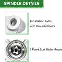 187292 587819701 Spindle Assembly with 195945 Pulley for 42" 46" 48" 54" Mower Decks Fit for Husqvarna YTH22V46 YTH24V48 YTH24k54, Craftsman YS4500, YT4000, Replaces OEM 532187292 587819701