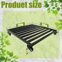 Plant Caddy with Wheels 20'' 2 Pack Metal Rolling Plant Stand Plant Dolly with Lockable Casters Aluminium Heavy Duty Pot Mover Rollers Indoor Outdoor Planter Trolley Holds up 450 Lbs Planter Black