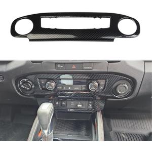 Korlot Carbon Fiber Center Console Air Conditioner Panel AC Cover Trim for Nissan Frontier 2022-2024
